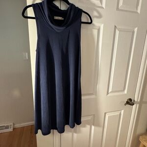 Nation Ltd Navy Sleeveless Cowl Neck Dress – Made in USA (Size M)